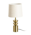 Lampe à poser métal doré abat-jour beige 25x25x49cm