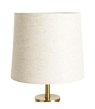 Lampe à poser métal doré abat-jour beige 25x25x49cm