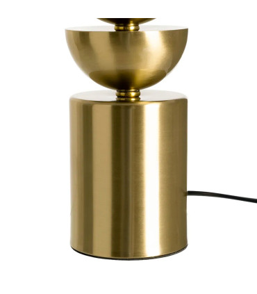 Lampe à poser métal doré abat-jour beige 25x25x49cm