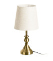 Table Lamp gold metal beige lampshade 20x20x38.5cm