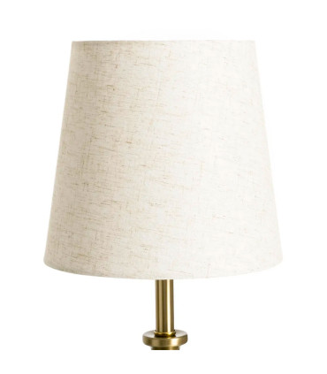 Lampe à poser métal doré abat-jour beige 20x20x38.5cm