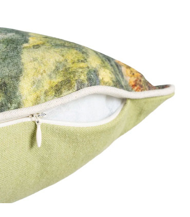 Coussin coton et lin multicolore paysage 45x30cm