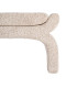 Banquette bout de lit tissu beige 115x43x45cm