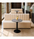 Banc d'hôtellerie tissu beige 180x60x90cm