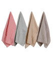 Set de 4 torchons rayés 100% coton 50x70cm