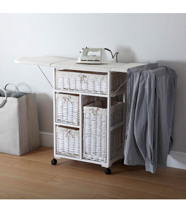 Ironing board table with baskets 64x36x89cm