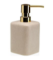 Soap dispenser resine beige 7.5x7.5x16cm
