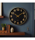 Horloge murale ronde métal noir et doré 30x30x4cm