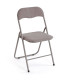 Chaise d'appoint pliante en velours côtelé gris 43x44x78cm