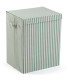 Laundry Basket green stripes 40x30x50cm