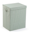 Laundry Basket green stripes 40x30x50cm