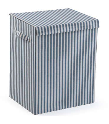 Laundry Basket green stripes 40x30x50cm