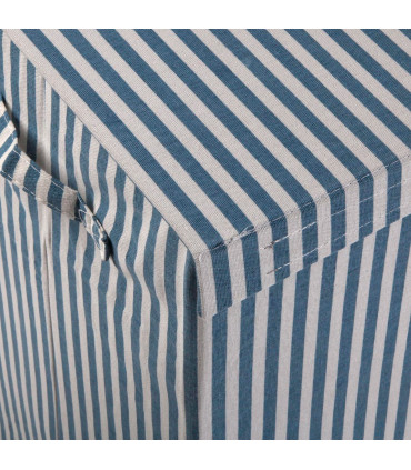 Laundry Basket green stripes 40x30x50cm