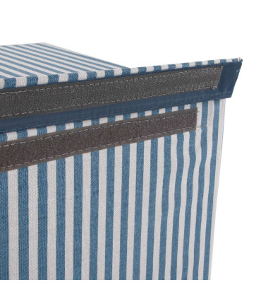 Laundry Basket green stripes 40x30x50cm