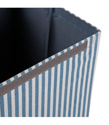 Laundry Basket green stripes 40x30x50cm