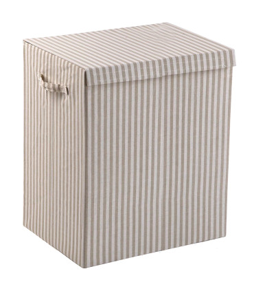 Laundry Basket grey stripes 40x30x50cm