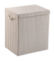 Laundry Basket grey stripes 40x30x50cm