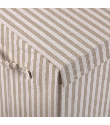 Laundry Basket grey stripes 40x30x50cm