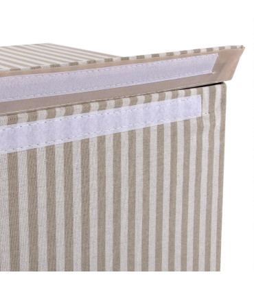 Laundry Basket grey stripes 40x30x50cm