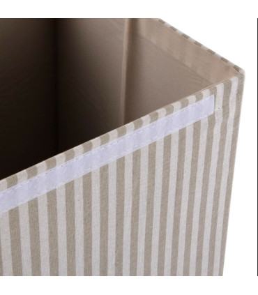 Laundry Basket grey stripes 40x30x50cm