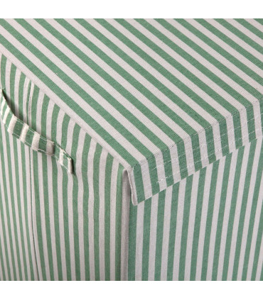 Laundry Basket green stripes 35x35x55cm