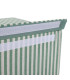 Laundry Basket green stripes 35x35x55cm