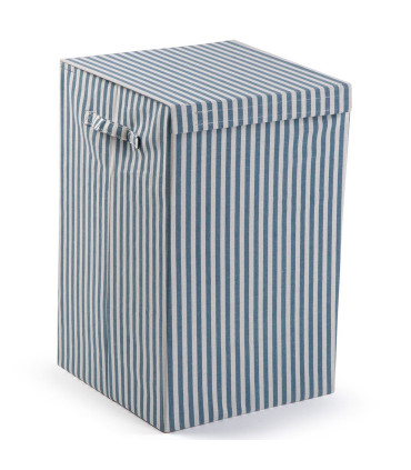 Laundry Basket green stripes 40x30x50cm