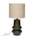 Lampe à poser en céramique verte et abat-jour beige 20x20x41.5cm