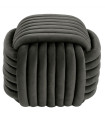 Dark grey tissue Velvet pouf 50x50x40cm