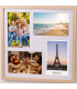 Cadre photo pêle-mêle mural bois 30x30cm