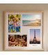 Cadre photo pêle-mêle mural bois 30x30cm