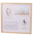 Cadre photo pêle-mêle mural bois 30x30cm