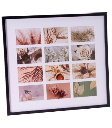 Cadre photo pêle-mêle mural noir 54x59cm