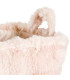 Panier de rangement beige fausse fourrure 40x30x28cm