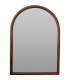 Miroir polystyrène couleur noyer haut arrondi 50x70cm