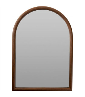 Miroir polystyrène couleur noyer haut arrondi 50x70cm