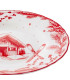 Assiette à dessert porcelaine motif chalet de montagne d20.5cm