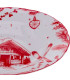 Assiette creuse porcelaine motif chalet de montagne d24.5cm