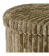 Pouf rond coffre de rangement velours vert 43x43x32,5cm
