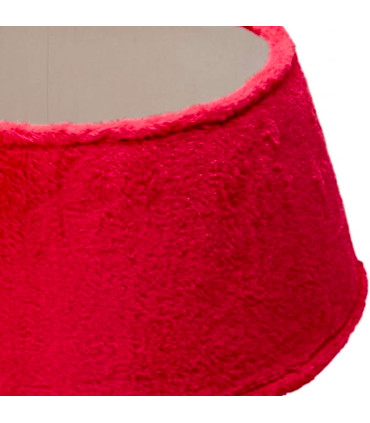 Couvre-pied de sapin de Noël en fausse fourrure rouge 55x55x23cm