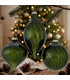 Set de 3 boules de Noël en verre vert 8x8x14cm