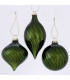 Set de 3 boules de Noël en verre vert 8x8x14cm