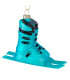 Set de 3 boules de Noël chaussures de ski bleu, vert, rouge 5.5x9cm
