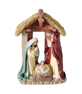 Crèche de Noël en résine 18x8x25cm