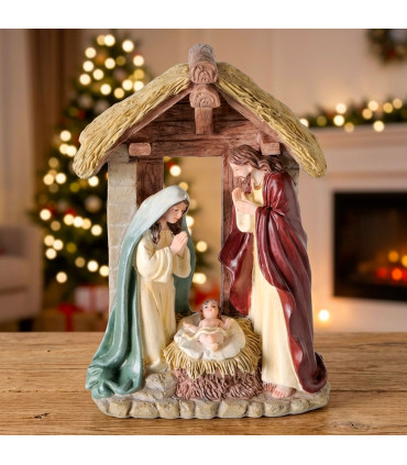 Christmas crib resine 18x8x25cm