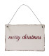 Set de 2 panneaux en métal merry christmas 21x14cm
