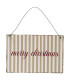 Set of 2 wall pannels metal merry christmas 21x14cm