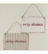 Set de 2 panneaux en métal merry christmas 21x14cm