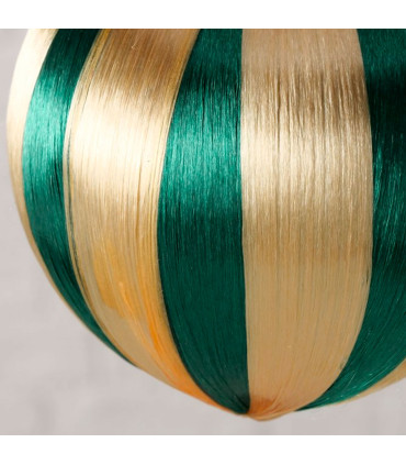 Set de 2 boules de Noël vert, rouge et doré 10cm