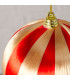 Set of 2 Christmas Balls green, red, gold 10cm